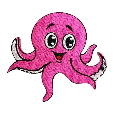 Image of Octopus Patch, Kids Rhymes Cute Patches, Embroidered Iron on Sew Patch Badge for Clothes etc.8x7cm