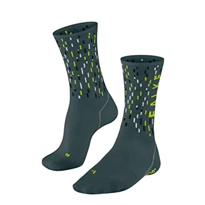 Image of FALKE Unisex BC Impulse Peloton U SO Functional Yarn Anti Blister 1 Pair Cycling Socks, Grey (Steel 3583), 5.5 7.5