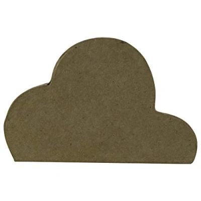 Image of Décopatch Ref BT049C Small Cloud Box Papier Maché Object to Decorate 5.5 x 9 3.5cm with Papers &amp; PaperPatch Glue, Glitter, Paints