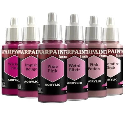 Image of The Army Painter, Warpaints Fanatic Flexible Triad: Pinks, 6 x 18 ml acrylic paints Miniature quality hobby paint for Dungeons and Dragons (DnD) &amp; Warhammer Miniatures