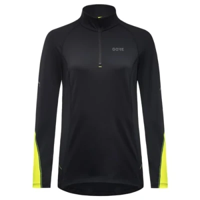 Image of GORE WEAR Women&#039;s Long sleeved Shirt, Multisport, Black/Neon Yellow, 34