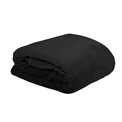 Image of STOF P35792005 180 x 220 cm 100 Percent Polyester Blankets, Black