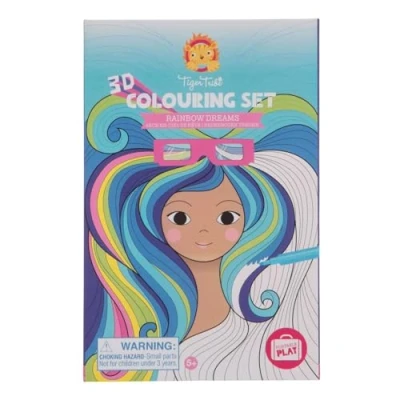 Image of Tiger Tribe Rainbow Dreams 3D Colouring Set &amp; Drawing