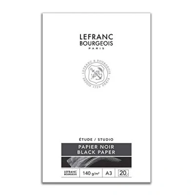 Image of Lefranc &amp; Bourgeois 301345 Pad of Black Paper A3 140gsm