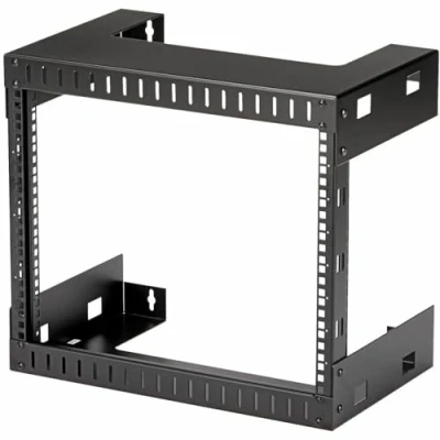 Image of StarTech.com 2 Post 8U Heavy Duty Wall Mount Network Rack, 19&quot; Open Frame Server 12&quot; Deep, Data Rack for IT / AV Patch Panel Computer Equipment (RK812WALLO)