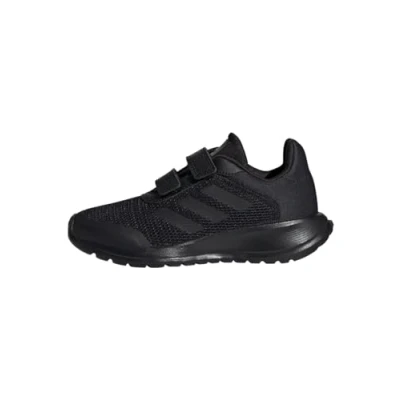 Image of adidas Sportswear Childrens Unisex Tensaur Run Shoes Black Textile Size UK 2.5
