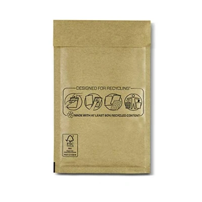 Image of Bankers Box Padded Bubble Bag 120 x 210 mm (Number 12) for Shipping Protection, 100 Envelopes
