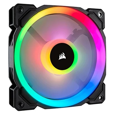 Image of Corsair LL120 RGB 120mm Dual Light Loop PWM Fans Triple Fan Kit with Lighting Node PRO Black
