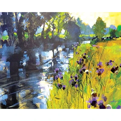 Image of Chris Forsey &quot;Sun And Meadow Thistles&quot; Canvas Print, Cotton, Multi Colour, 3.20 x 40.00 50.00 cm