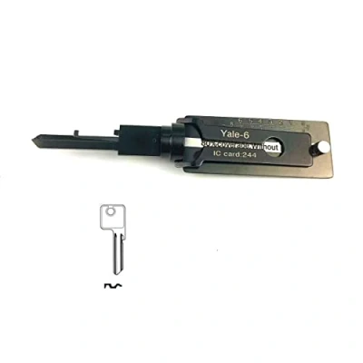 Image of TPM Go Locksmith Lock Picking Tool for Yale Locks,Pick and Decoder 2 in 1 UK Door LockPick Kit (Yale 6)