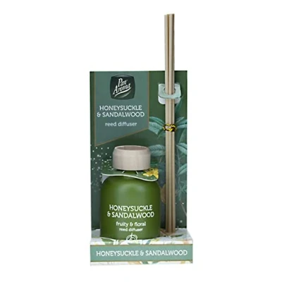 Image of Pan Aroma Air Freshener Reed Diffuser, Sandalwood &amp; Honeysuckle, 50Ml,Green