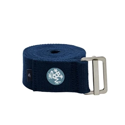 Image of Manduka Unisex Align Yoga Strap, Midnight, Long