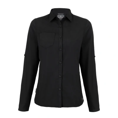 Image of Craghoppers Womens/Ladies Expert Kiwi Long Sleeved Shirt (Black) Size 10 UK