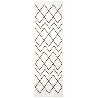 Image of vidaXL Kitchen Mat Geometric 45 x 150 cm Velvet