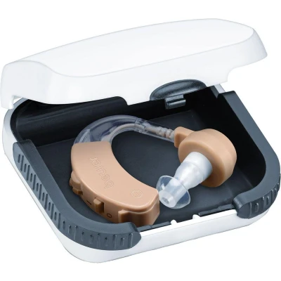 Image of Beurer HA 20 Hearing Noise Amplifier With Ergonomic Fit Behind the ear, Individual Adjustment to Ear Canal, Volume Continuously Adjustable Nude