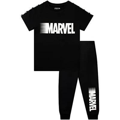 Image of Marvel Boys Pyjamas Black 9 10 Years