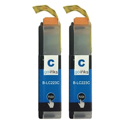 Image of Go Inks 2 Cyan Ink Cartridges to replace Brother LC223C Compatible/non OEM for DCP and MFC Printers
