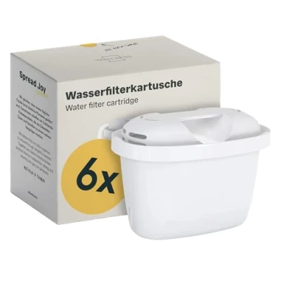 Image of SILBERTHAL water filter cartridges Reduces limescale, chlorine and impurities compatible with Brita Maxtra jugs Pack of 6