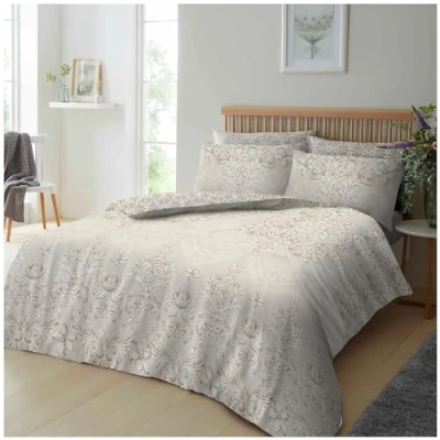 Image of GC GAVENO CAVAILIA Flower Bedding King Size, Floral Duvet Cover Sets, Super Soft &amp; Breathable Reversible Quilt Bedset With Matching Pillowcases, Natural
