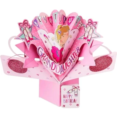 Image of Granddaughter Birthday Pop Up Greeting Card Original Second Nature 3D Cards
