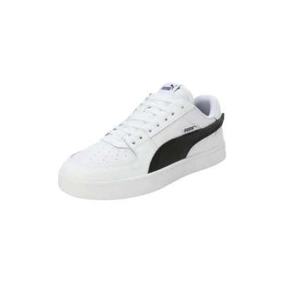 Image of Puma Caven 2.0 Unisex Trainers, Size: 7, White/black leather and imitation