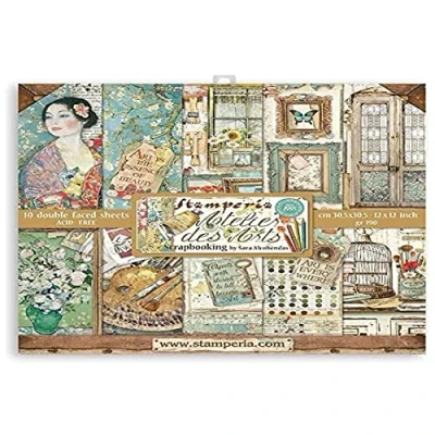 Image of Stamperia INTERNATIONAL, KFT Scrapbooking Pad Atelier Des Arts, Multicoloured, 12 x inches