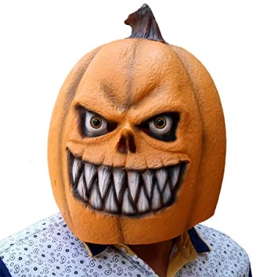 Image of PartyCostume Pumpkin Mask Latex Full Head Realistic Masks For Halloween Decoration Carnival Costume Party