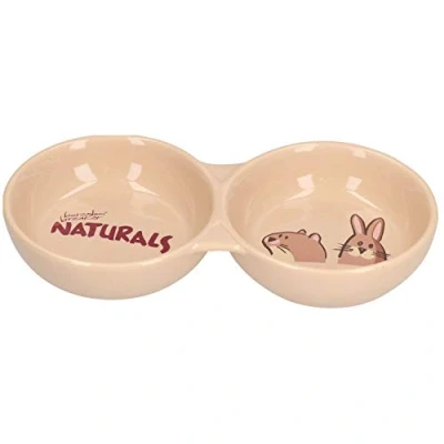 Image of Rosewood Naturals Ceramic Bowl Twin Dish, 8 Inches