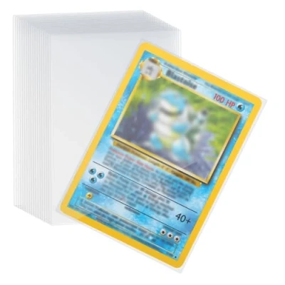 Image of Pack of 300 Trading Card Sleeves, 0.02 mm Thickening Sleeves 66 x 92 Transparent Accessories for Cards Pokemon Sports