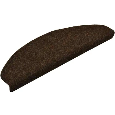 Image of vidaXL Self adhesive Stair Mats 15 pcs Brown 65x21x4 cm Needle Punch