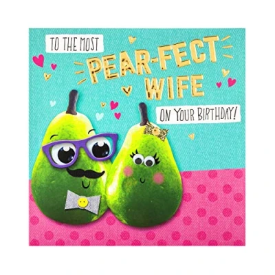 Image of Hallmark Birthday Card for Wife Fun Embossed Design
