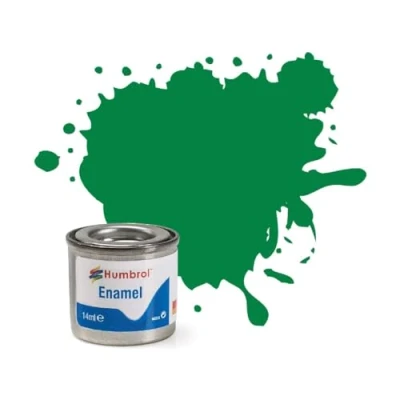 Image of Humbrol Model Paint AA0028 No 2 Emerald Gloss Tinlet 1 (14ml), Enamel Paints for Models, Plastic, Metal, Wood, Glass, Ceramics and More, Touch Up Hobby Tin Craft Kits
