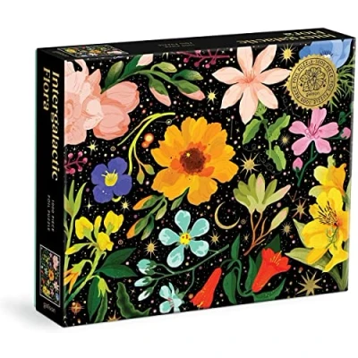 Image of Galison 9780735372917 Intergalactic Flora Jigsaw Puzzle, Multicoloured, 1000 Pieces