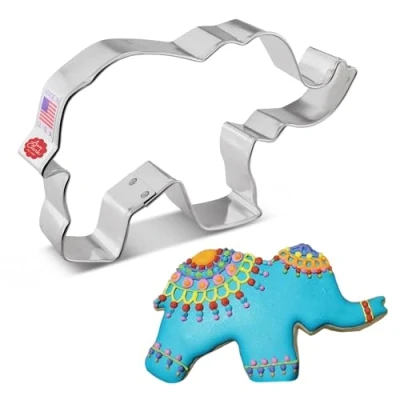 Image of Elephant Premium Cookie Cutter 12.7 cm, Made in USA by Ann Clark