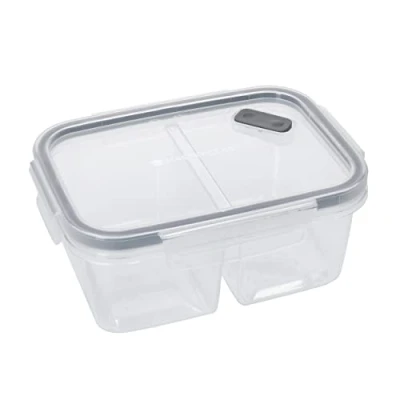 Image of MasterClass Recycled Eco Snap Divided Food Storage Container, 800 ml, Card Insert