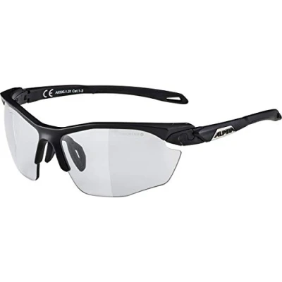 Image of ALPINA Unisex Adult, TWIST FIVE HR VL+ sports glasses, black matt, One Size