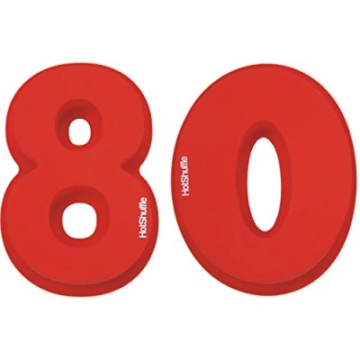 Image of HotShuffle Large Silicone Number 80 Cake Tin Mould 80th Birthday Wedding Anniversary 8 0 Red
