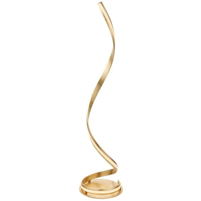 Image of Aria Integrated Led Floor Lamp Gold Leaf, White Acrylic