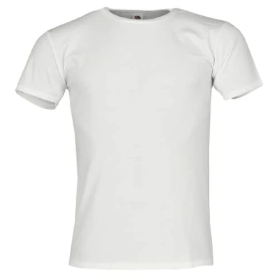 Image of Fruit of the Loom iconic T shirt, sizes S 5XL, White, XL