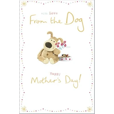 Image of Boofle Mother&#039;s Day Card From the Dog Cute Mum Happy