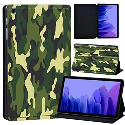 Image of Printed Case for Samsung Galaxy Tab A7 10.4 2020 (SM T500/ T505/ T507), Slim Lightweight Protective Hard Cover (army camouflage)