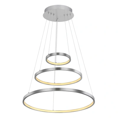 Image of Ralph Pendant Ceiling Light Nickel Matt 3x LED Dimmable 3000K