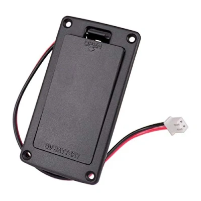 Image of Hellery Volt Battery Box Case Compartment for Guitar Bass, Black, 72x38.5mm