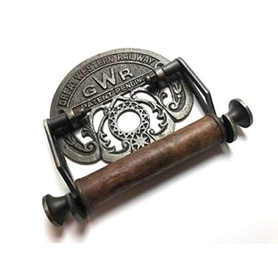 Image of Traditional GWR railways vintage design victorian wall mounted toilet loo roll holder by Bowley and Jackson