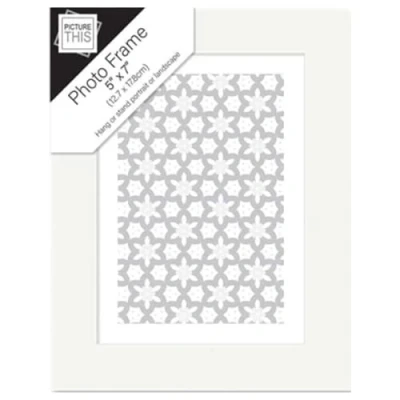 Image of Photo Frames Wooden Frame, Glass Picture Freestanding and Wall Mountable Modern Portrait or Landscape Table Top (5&quot;x7&quot;, White)