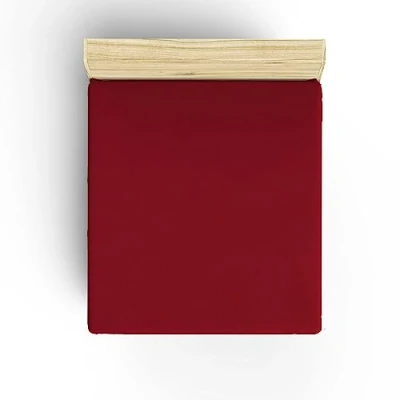 Image of Fitted Sheet 140 x 190 cm Garnet Red