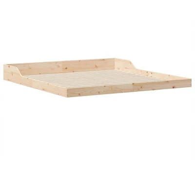 Image of vidaXL Brown 200 x 210 cm Solid pine wood