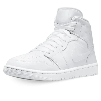Image of Jordan WMNS AIR 1 MID 365 Hightop trainers, Women&#039;s, Size: 7, White leather and imitation