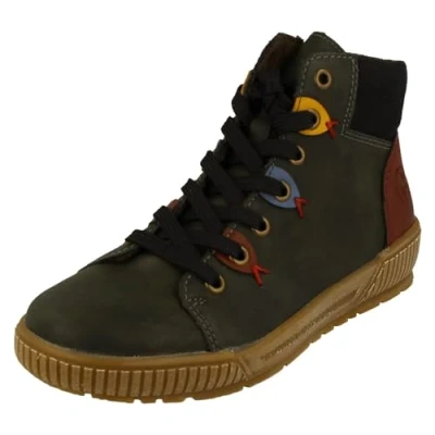 Image of Rieker Women&#039;s N0711 sneaker laced boots with zip (Green, numeric_7_point_5)