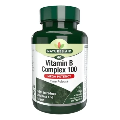 Image of Natures Aid Vitamin B Complex Tablet 100 mg (60 tablets)